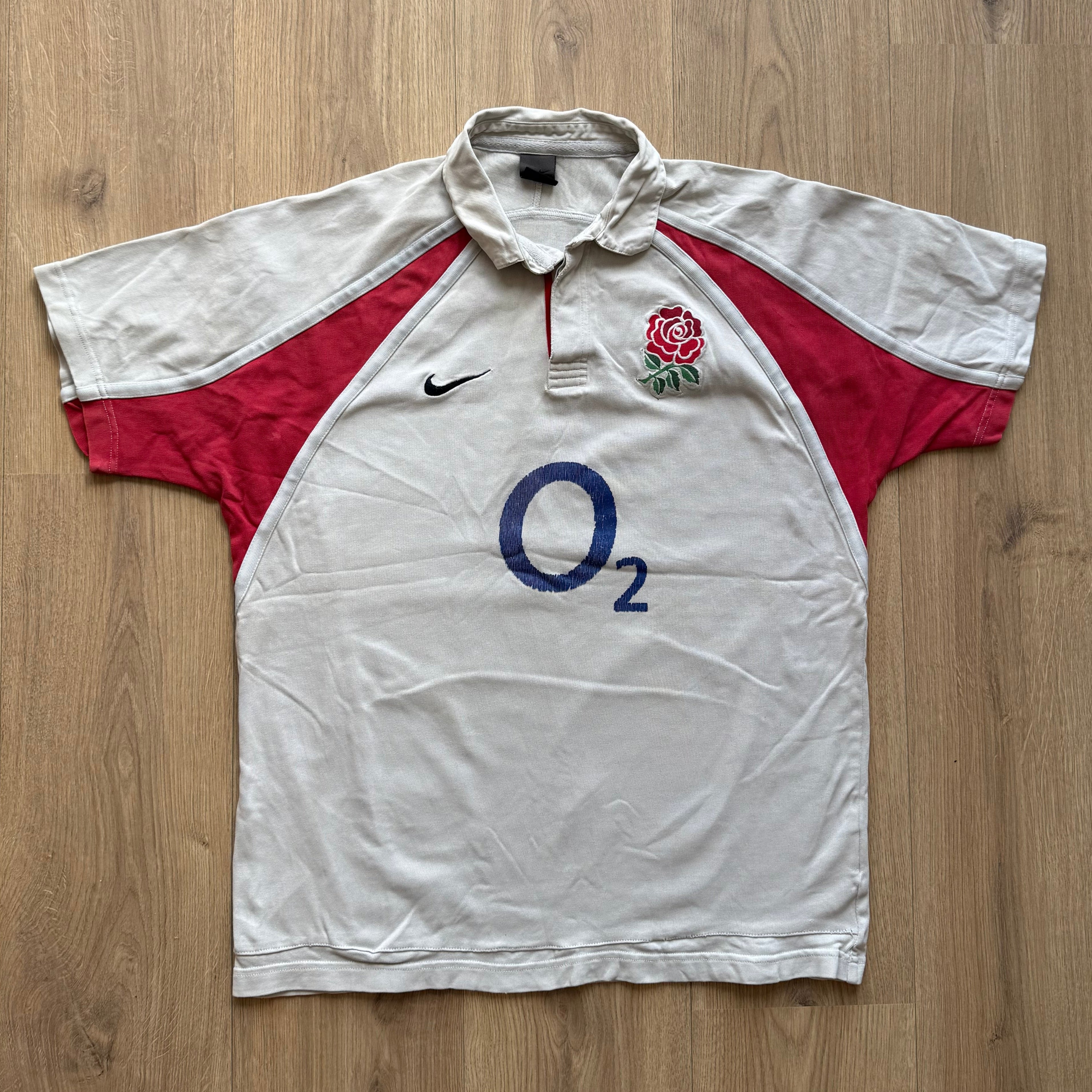 2002/2003 England Home Jersey - L