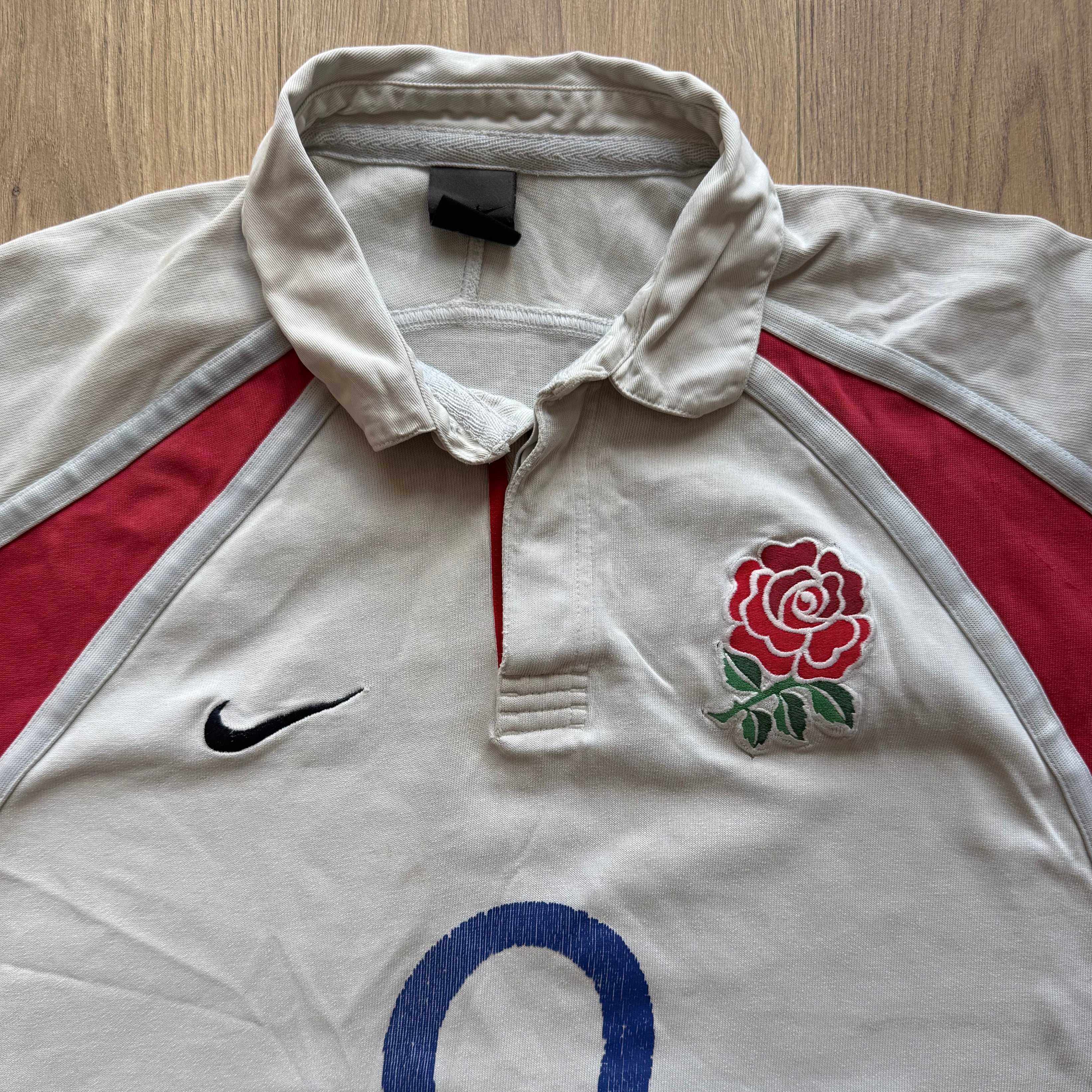 2002/2003 England Home Jersey - L