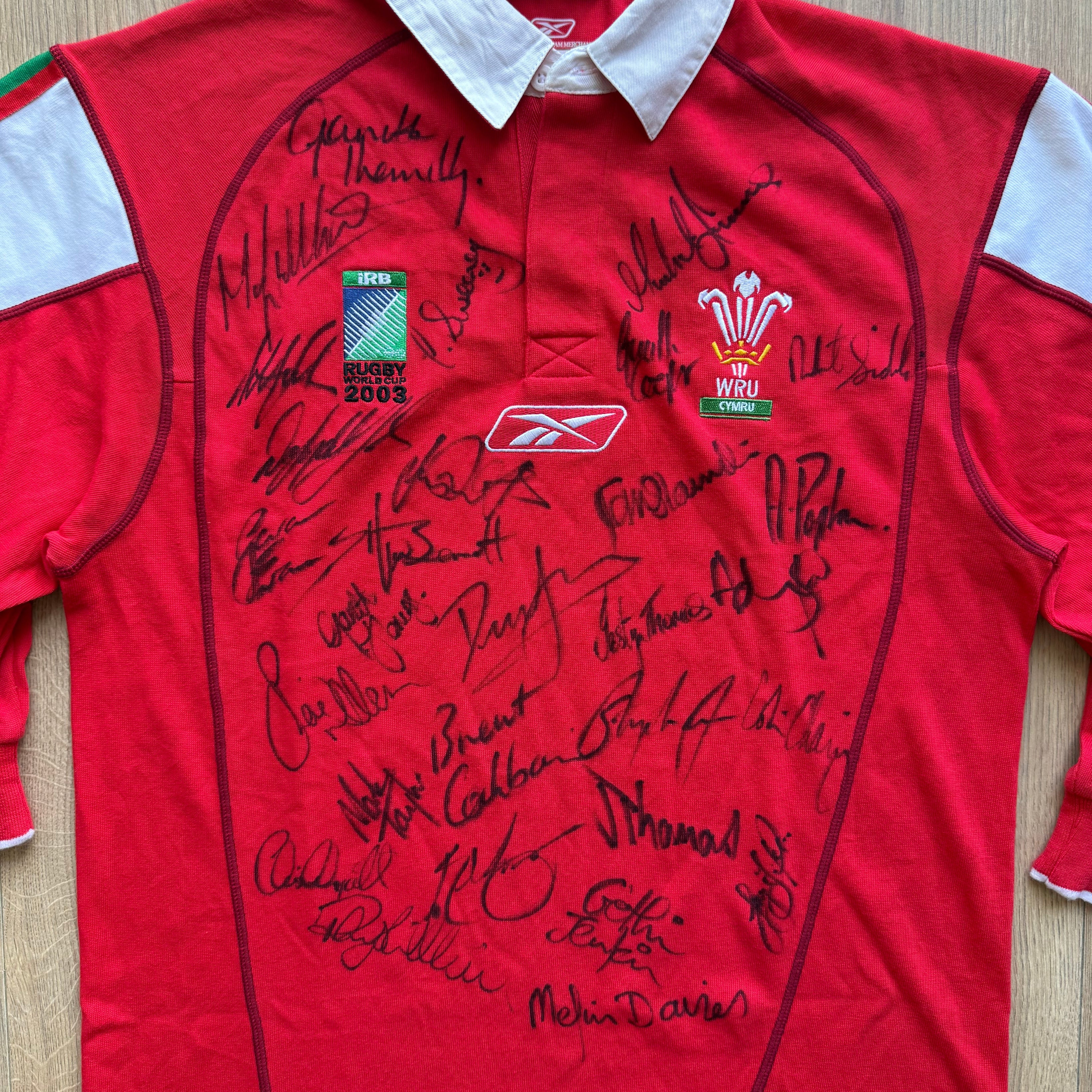 2003 Wales RWC Home Jersey SIGNED - S