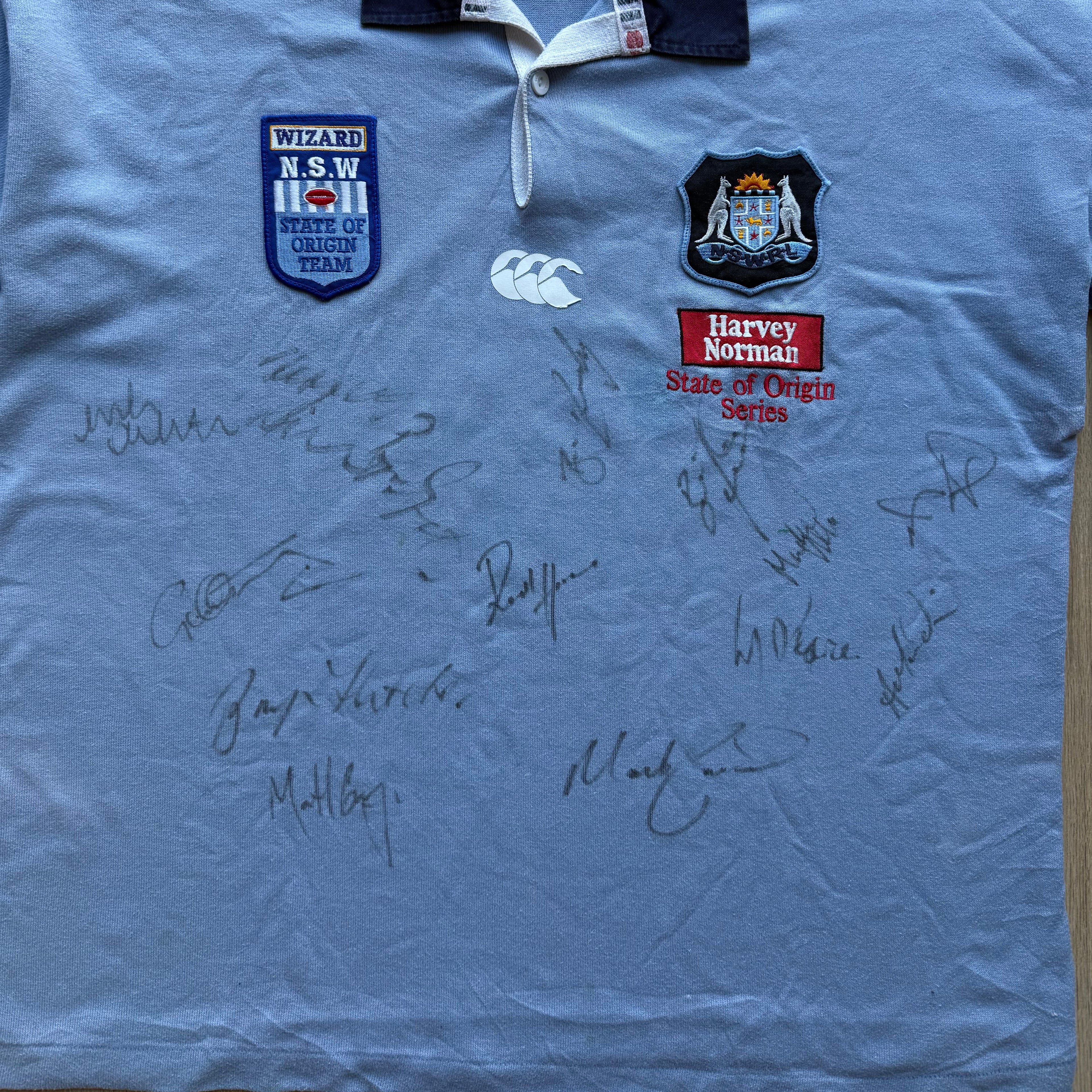 1998/1999 NSW Blues Home Jersey SIGNED - XL