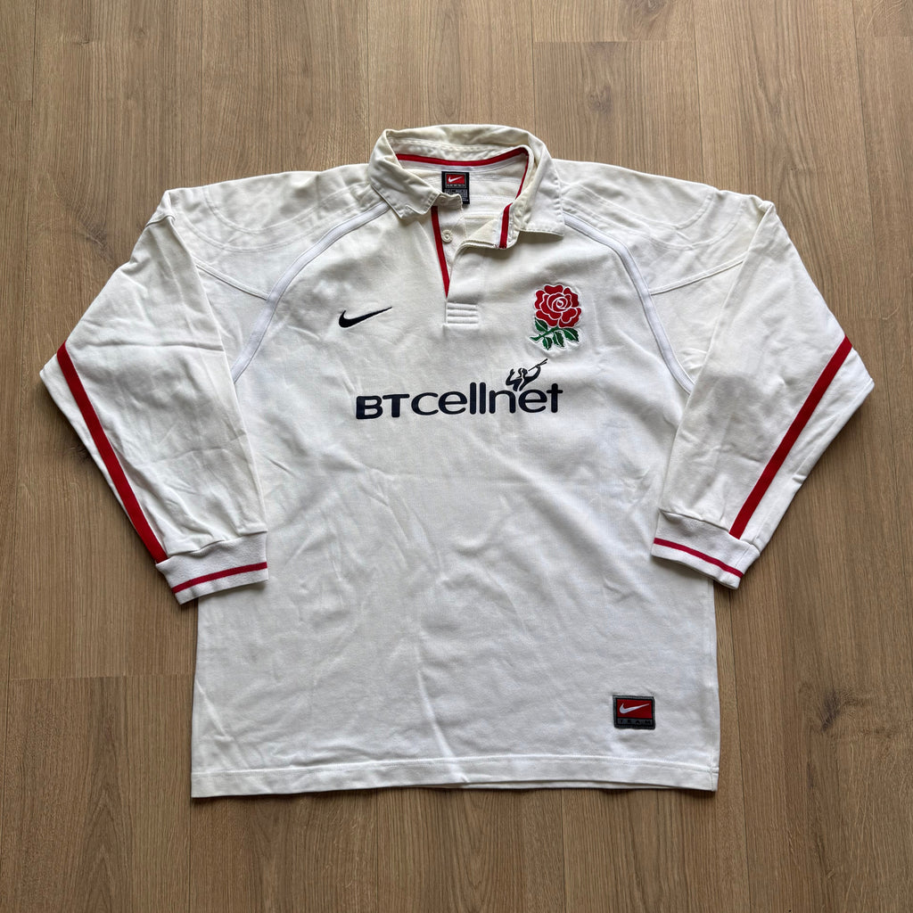 1999/2001 England Home Jersey - L