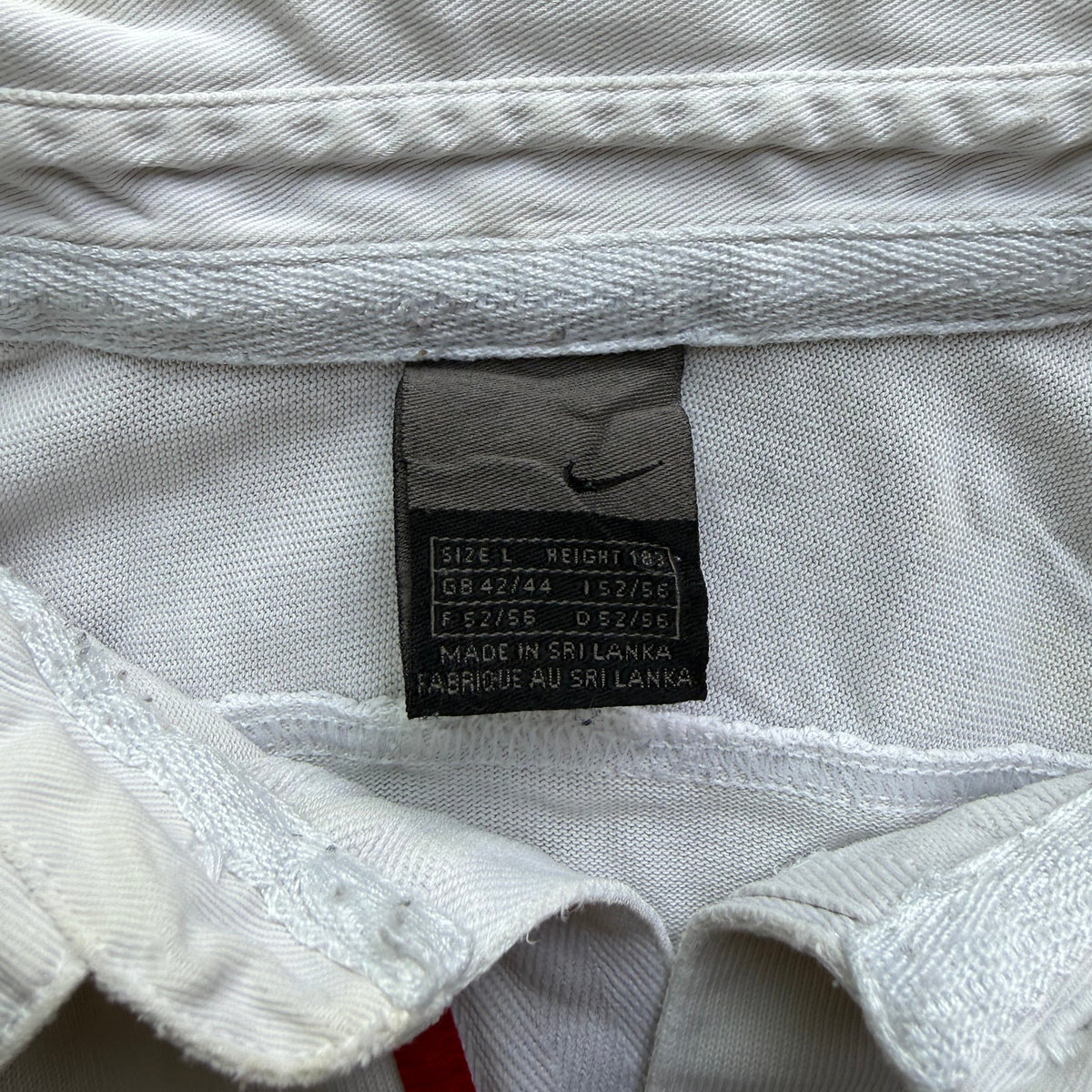 2001/2002 England Home Jersey - L