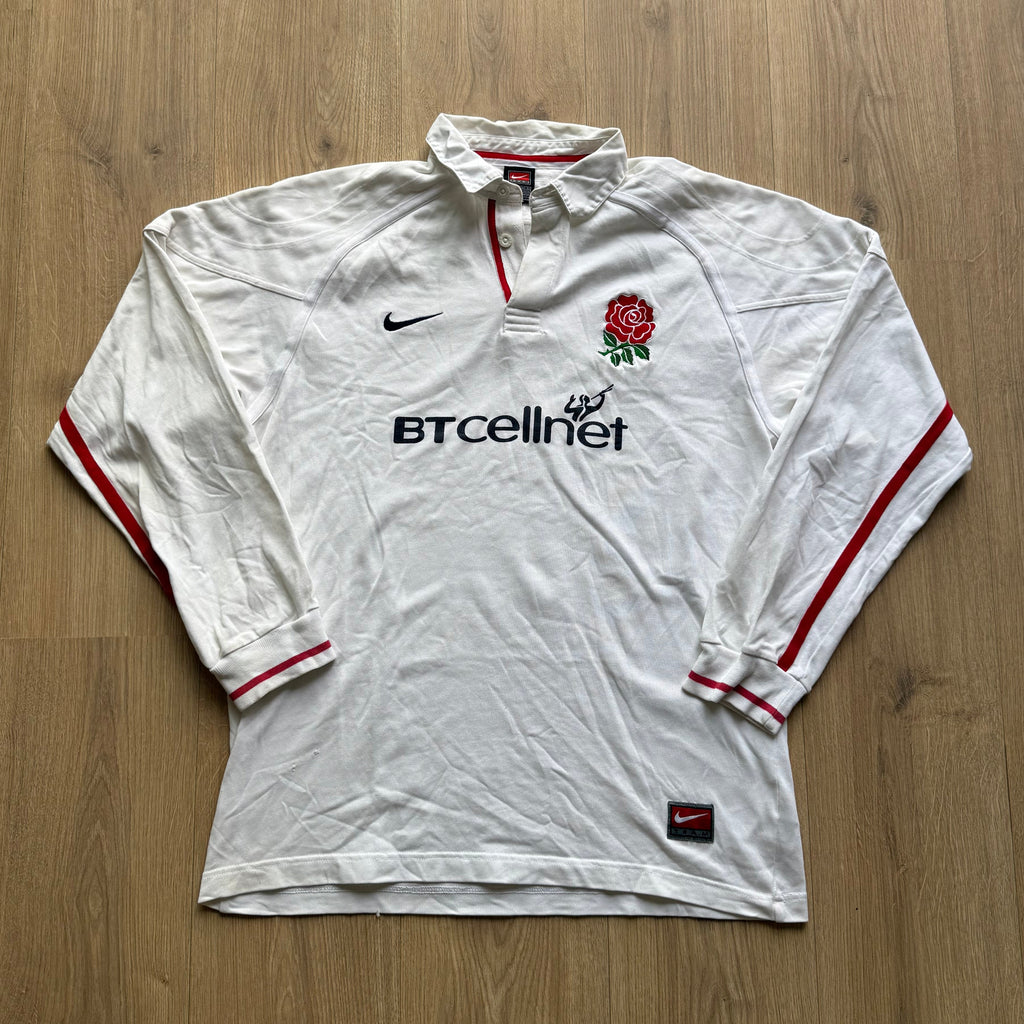 1999/2001 England Home Jersey - L